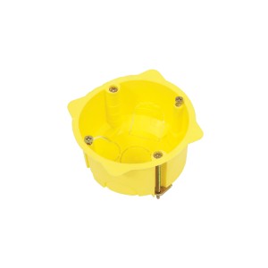 Courbi -  Internal Plasterboard Single Switch Box Yellow Cable Junction Box Onetrade